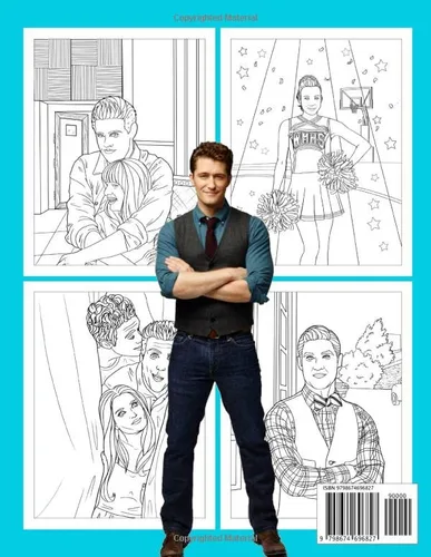 Vista 2 de Glee Coloring Book: A Fantastic Coloring Book For Those Who Are Huge Fans Of Glee. An Awesome Way To Relax And Relieve Stress With A Lot Of Glee