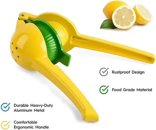 Vista 2 de GLADIN Exprimidor de limón, exprimidor de cítricos Exprimidor manual manual de prensa ergonómica de aluminio resistente, exprimidor naranja