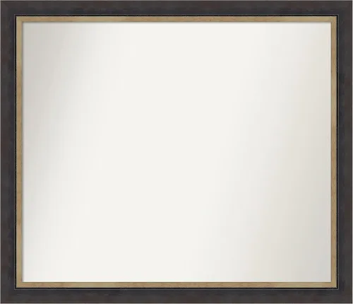 Vista 164 de Amanti Art Espejo personalizado, espejo de baño negro Astor, espejo de pared o espejo de tocador de baño sobre el fregadero (25 x 25 pulgadas)