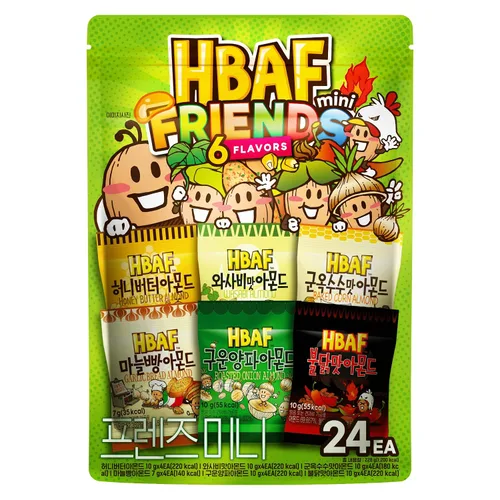 Vista 10 de [Oficial Gilim HBAF] Maíz coreano horneado crujiente con almendras y nueces Nutritivo y sin gluten Almuerzo para niños, merienda para después
