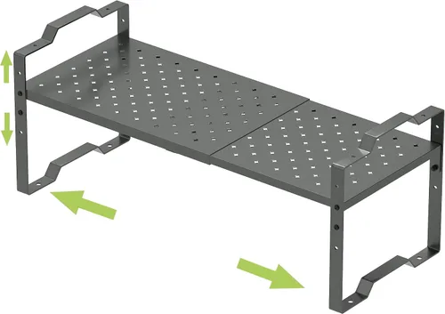 Vista 9 de Jojocross Organizador de gabinete expandible ajustable apilable para especias en la cocina y el baño más, organizador de despensa de despensa