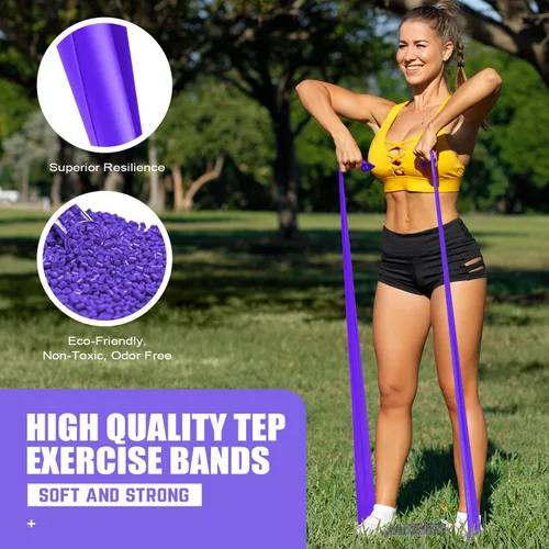 Vista 3 de Bandas de resistencia para entrenamiento, correa de tobillo con bandas de ejercicio, bandas de terapia física para entrenamiento de fuerza, yoga