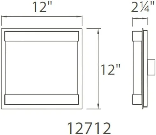 Vista 2 de WAC Lighting dweLED, aplique de pared LED cuadrado mítico 3000K en níquel pulido