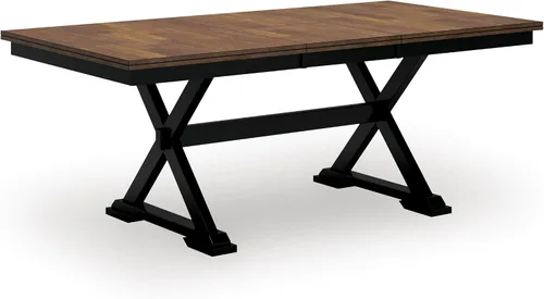 Vista 15 de Signature Design by Ashley Wildenauer Farmhouse - Banco de comedor de 50 pulgadas, marrón oscuro y negro