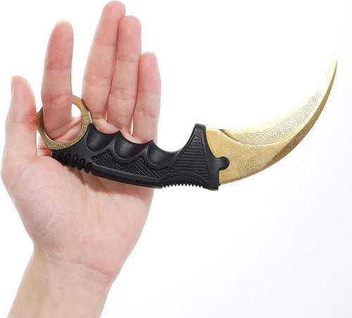 Vista 5 de Karambit - Cuchillo de entrenamiento de práctica de acero inoxidable con funda para principiantes, herramienta de entrenamiento 100% segura