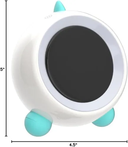 Vista 8 de Reloj despertador para niños, reloj de entrenamiento para dormir con luces nocturnas, máquina de sonido, reloj despertador de dinosaurio para niños
