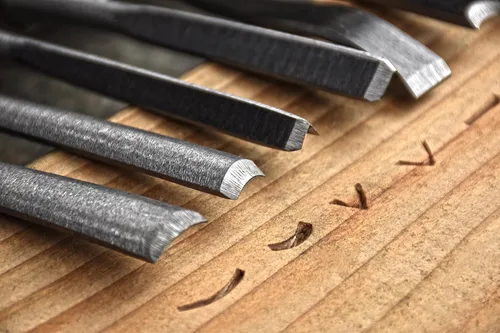 Vista 3 de SE Juego de cinceles profesionales para tallar madera de 12 piezas - 7712WC