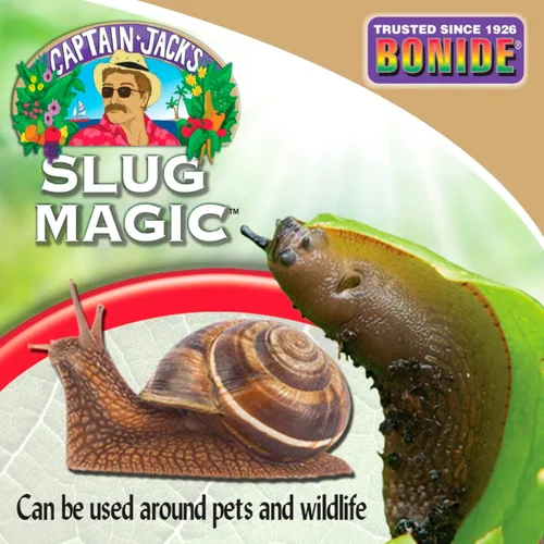 Vista 8 de Bonide Captain Jack's Slug Magic Granules, 24 oz Caracol & Slug Killer, para jardinería orgánica, fórmula segura para mascotas