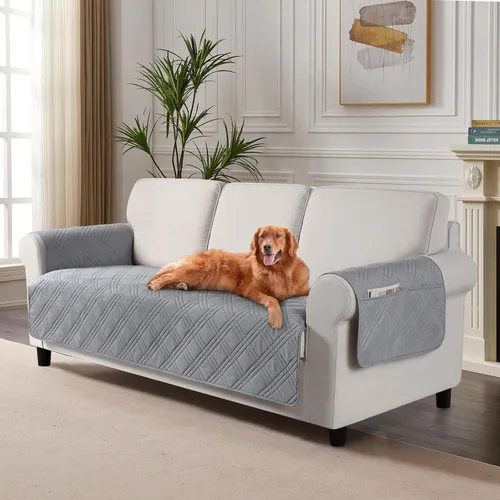 Vista 23 de TAOCOCO Fundas impermeables para silla para mascotas y perros con respaldo antideslizante, fundas para asiento de silla con bolsillo lateral