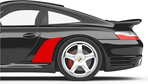 Vista 17 de Adhesivos de vinilo para guardabarros laterales con chip de roca lateral compatibles con Porsche 911 996 997 991 992 (991, azul)
