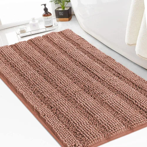 Vista 114 de Turquoize Alfombra de baño de chenilla de lujo para baño, extra absorbente, alfombra de ducha de microfibra antideslizante para baño, alfombra Aqua