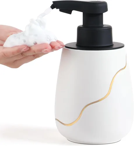 Vista 13 de BosilunLife Dispensador automático de jabón espumoso, dispensador eléctrico de espuma para lavado de manos para baño, dispensador de jabón eléctrico