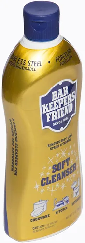 Vista 2 de Bar Keepers Friend Fórmula premezclada de limpiador suave 13 onzas (paquete de 4)