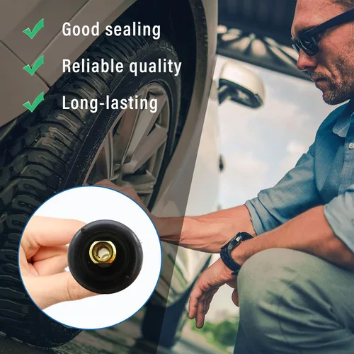 Vista 6 de Augeny 5 piezas TPMS 20008 vástago de válvula de neumático, sensor de presión de neumáticos sin cámara de goma a presión, repuesto compatible