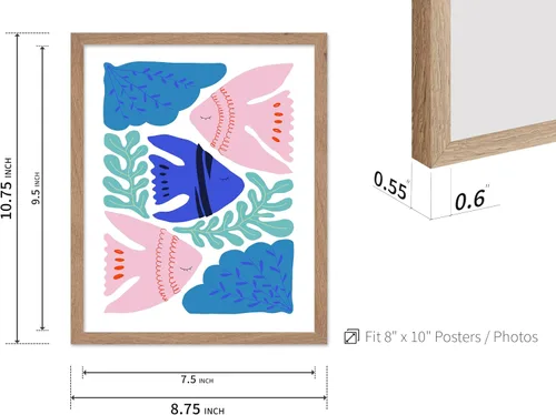 Vista 3 de Poster Master Fish Poster - Retro Aquatic Print - Marine Life Art - Groovy Fish Design - Abstract Artwork - Chic Boho Decor - Sea Design - Ocean or