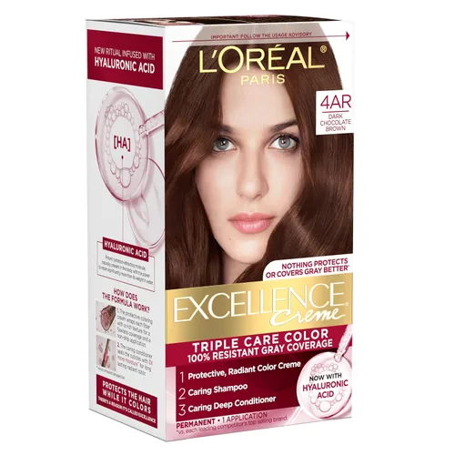 Vista 48 de L'Oreal Paris Excellence Crème Tinte Permanente para el Cabello, Color de Cabello de Triple Cuidado con Complejo Pro-Keratina para una Cobertura