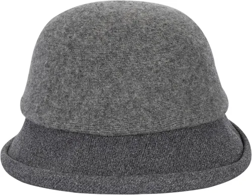 Vista 6 de Sombrero vintage de los años 20 para mujer, mezcla de lana, Cloche, sombrero de iglesia de fieltro de invierno, sombrero de bolera, plegable
