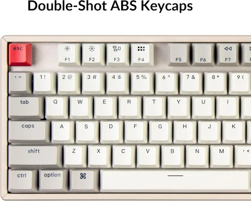 Vista 7 de Keychron Teclado mecánico Bluetooth inalámbrico K8 de 87 teclas diseño sin teclas teclado mecánico Bluetooth para Mac multitarea tipo C con cable