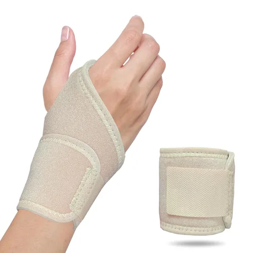 Vista 6 de Muñequera para túnel carpiano, soporte nocturno para fitness, levantamiento de pesas, para llevar en cualquier lugar y ajustable, para mujeres