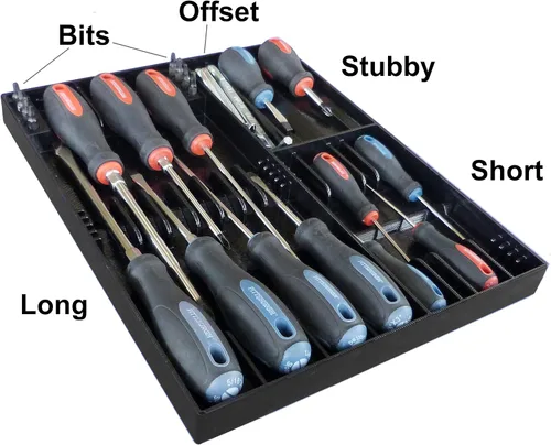 Vista 3 de Tool Sorter Organizador de destornilladores - Negro