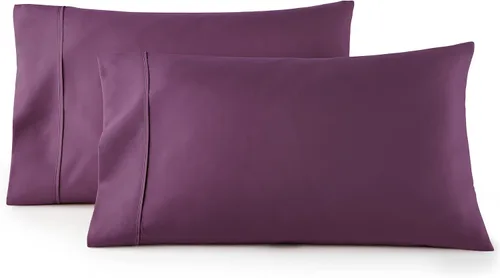 Vista 18 de 2 piezas con conjunto de fundas de almohada colección HC, 1500 hilos contados de calidad egipcia (muchos tamaños y colores). Camel