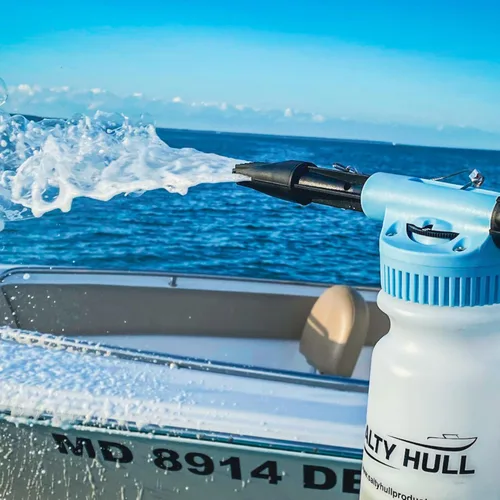 Vista 3 de 2 botellas de jabón espumoso Salty Hull para barco, naranja