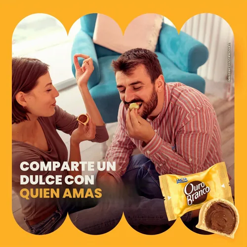 Vista 4 de Lacta Ouro Branco Bombon 1 kg (2.2 lbs) - 1 Pack