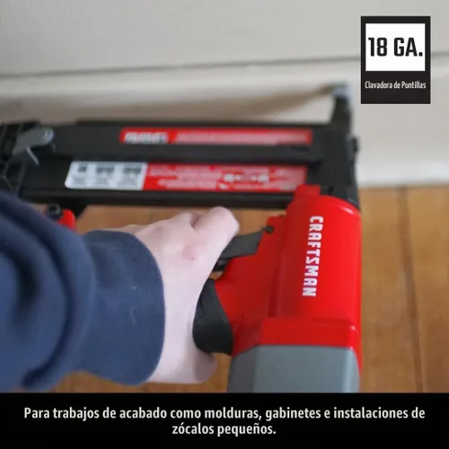 Vista 6 de Craftsman Compresor de Aire Tipo Panqueque de 6 Galones Kit Combo de 4 Herramientas, 150 PSI, Libre de Aceite, Incluye Clavadora de Acabado 16GA