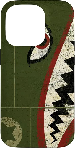 Vista 17 de WWII P-40 Fighter Plane Shark Mouth Warbird Nose Art Case for iPhone 17