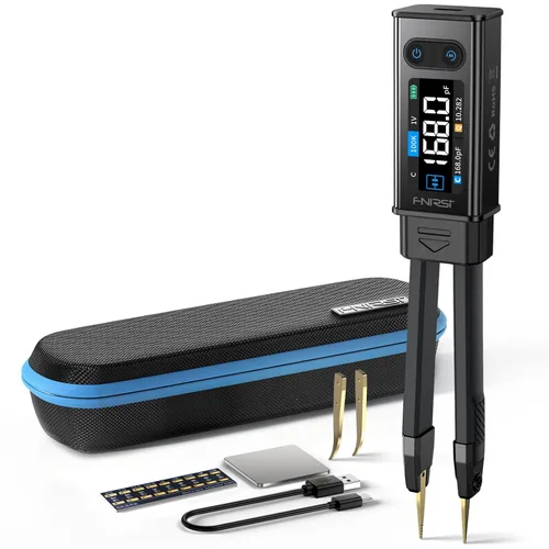 Vista 10 de FNIRSI LCR-ST2 100kHz LCR Meter Tweezer SMD & Through-Hole Component Tester