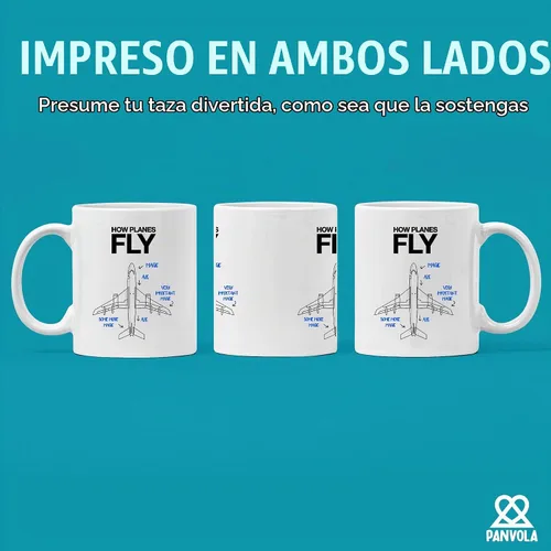 Vista 3 de Panvola How Planes Fly Pilot Taza Aviation Aerospace Engineer Taza 11oz