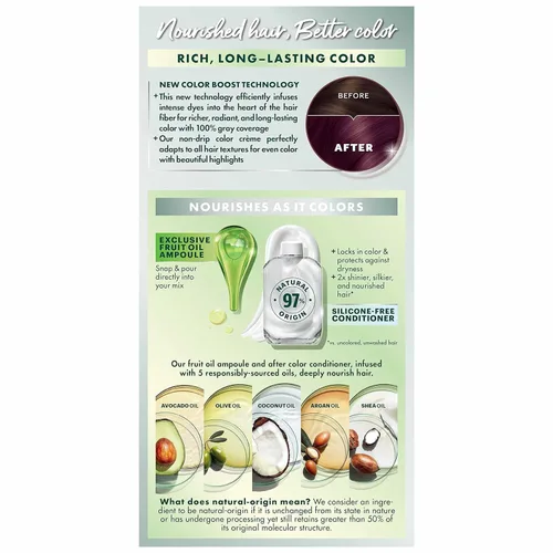 Vista 3 de Garnier Nutrisse - Tinte para el cabello, 42 cereza negra (borgoña profundo), 1 unidad (paquete de 4)