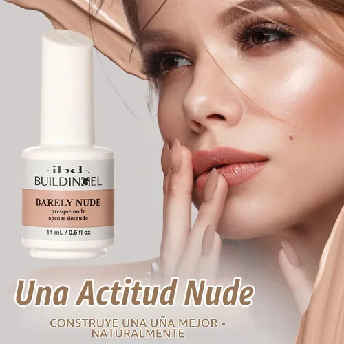Vista 3 de IBD Gel de construcción, extensión de uñas de gel duro, apenas desnudo, remojo, fortalecedor de uñas, 0.5 onzas líquidas