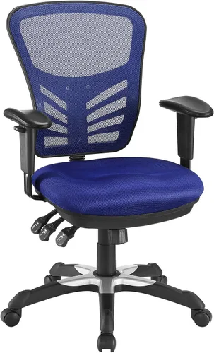 Vista 8 de Modway silla de oficina articulada, color verde, Polipropileno, Malla roja Rojo