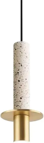 Vista 5 de Modernas luces colgantes LED cálidas, lámpara colgante industrial de cobre completo, lámpara colgante de cobre completo, lámpara de araña de mármol