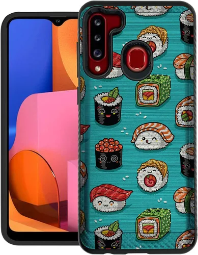Vista 18 de CasesOnDeck - Funda de agarre compatible con Samsung Galaxy A21 y A21 [blindaje cepillado] Funda delgada y resistente, color negro mate