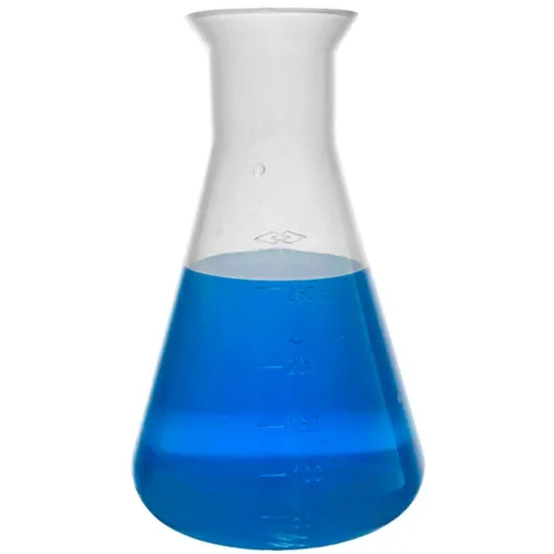 Vista 4 de Juego de frasco Erlenmeyer de plástico, 5 tamaños, 50, 100, 250, 500 y 33.8 fl oz, Karter Scientific 230D9
