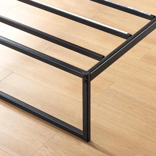 Vista 8 de Mellow MYLA - Marco de cama de plataforma de metal de 12 pulgadas con listones de acero, tamaño matrimonial