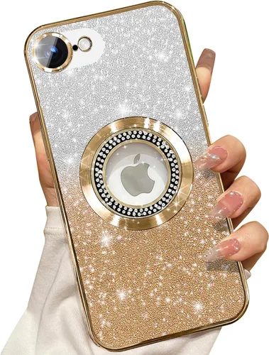 Vista 336 de Misscase Funda magnética con purpurina para iPhone 11 compatible con MagSafe, protección completa, delgada, a prueba de golpes, antiarañazos