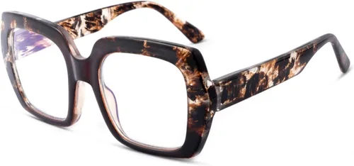 Vista 14 de Paquete de 3 lentes de lectura con bloqueo de luz azul para mujeres y hombres, anteojos de lectura de gran tamaño con bisagra de resorte, lectores