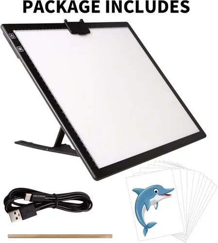Vista 7 de iVAOOZE - Caja de luz A3, almohadilla de luz LED A3 con modo de 3 colores, regulable y 6 niveles de brillo, almohadilla de luz LED recargable