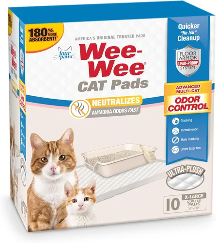 Vista 10 de Four Paws Almohadillas para gatos Wee-Wee, aroma fresco, 10 unidades escencia fresca