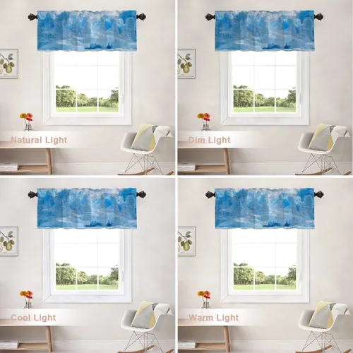 Vista 151 de Shrahala Orange Autumn Autumn Blackout Curtain Tiers, Fall Kitchen Valance Light Blocking Tier Drapes with Rod Pocket, 2 Pack 26 X 24 in