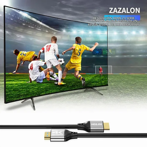 Vista 2 de Cable HDMI 4K de 50 pies, cable HDMI 2.0 de alta velocidad, compatible con 4K @60Hz, ARC, HDR, 3D, Ethernet, compatible con TV, Blu-Ray, PS4/5