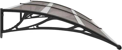 Vista 7 de vidaXL Toldo para puerta negro 94.5"x39.4" PC