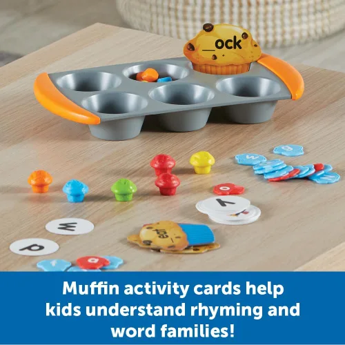 Vista 3 de Learning Resources Mini Muffin Phonics Conjunto de Actividades, Juguetes Preescolares, Actividades de Aprendizaje Preescolar, Comida de Juguete