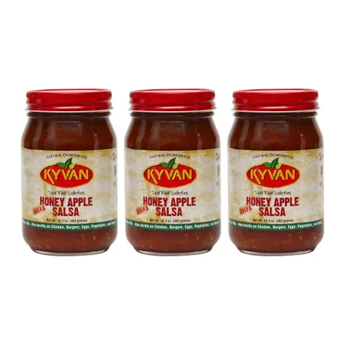 Vista 10 de KYVAN Salsa de manzana con miel caliente y suave - Paquete de 2