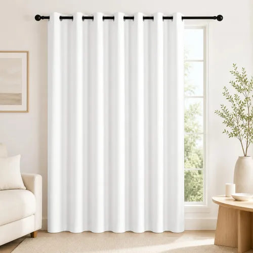 Vista 299 de Deconovo Cortinas opacas 100% con forro negro, cortinas con ojales aisladas térmicamente que reducen el ruido, doble capa para oscurecer
