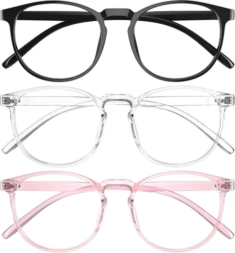 Vista 9 de Blue Light Glasses for Woman & Men - Anti Eyestrain Blue Light Blocking Glasses Lightweight Retro Gaming Glasses