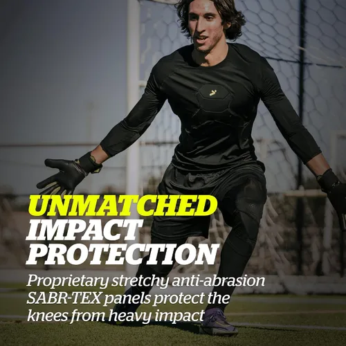 Vista 2 de Storelli BodyShield Goalkeeper Leggings 3 Full-Length Padded Soccer Goalie Pants Enhanced Lower Body Protection Black